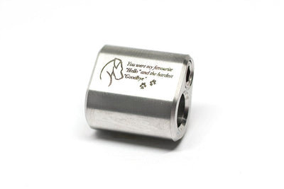 Stainless Steel Capsule Bead - Pet Memorial - Free Text Engraving*