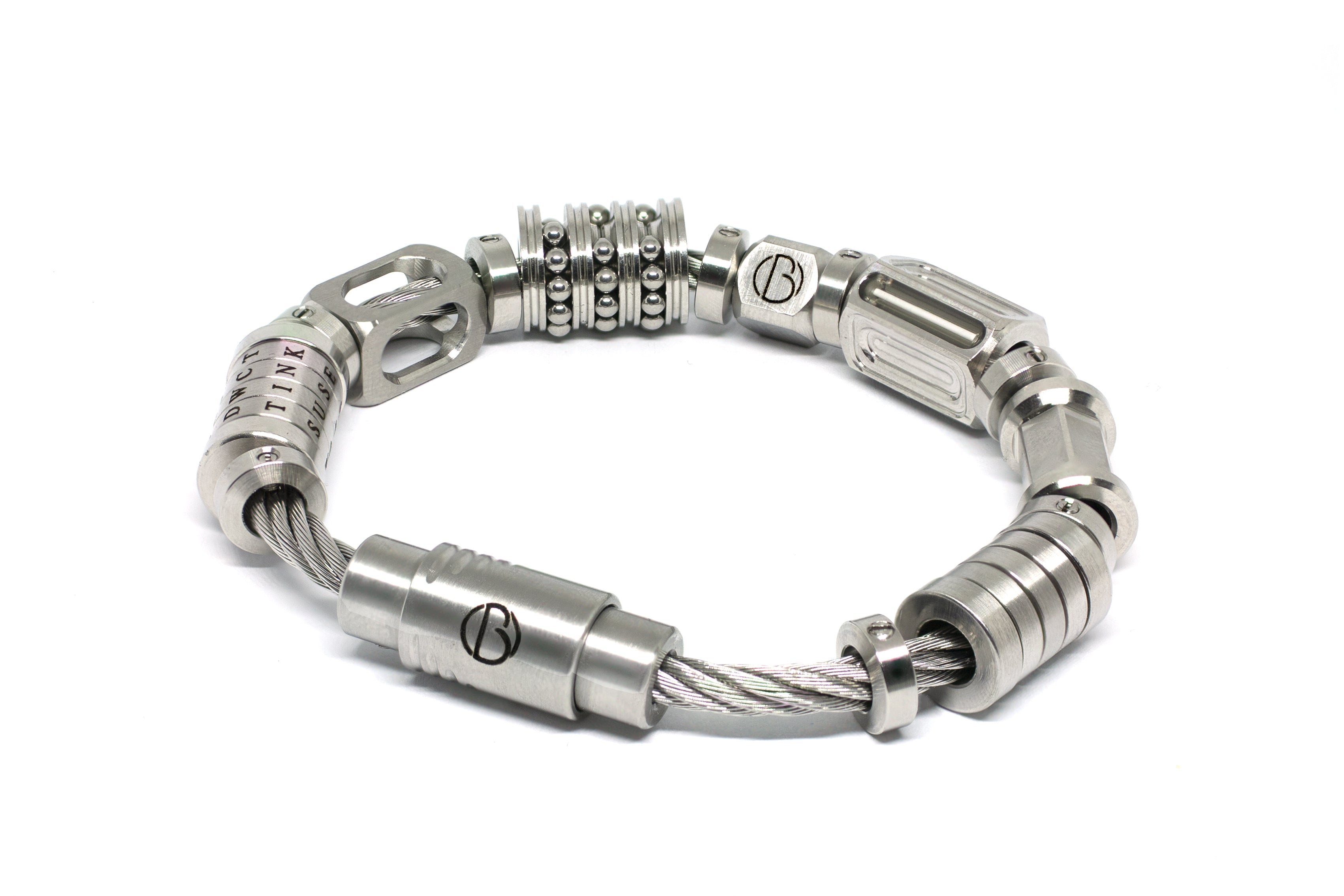 Mens steel clearance cable bracelet