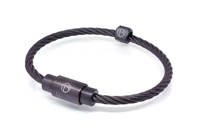 Anthracite PVD CABLE Stainless Steel Bracelet