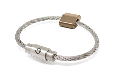 Capsule Bead and Stainless Steel CABLE Bracelet