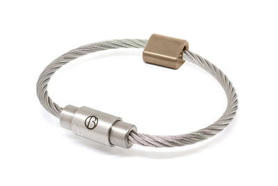Capsule Bead and Stainless Steel CABLE Bracelet