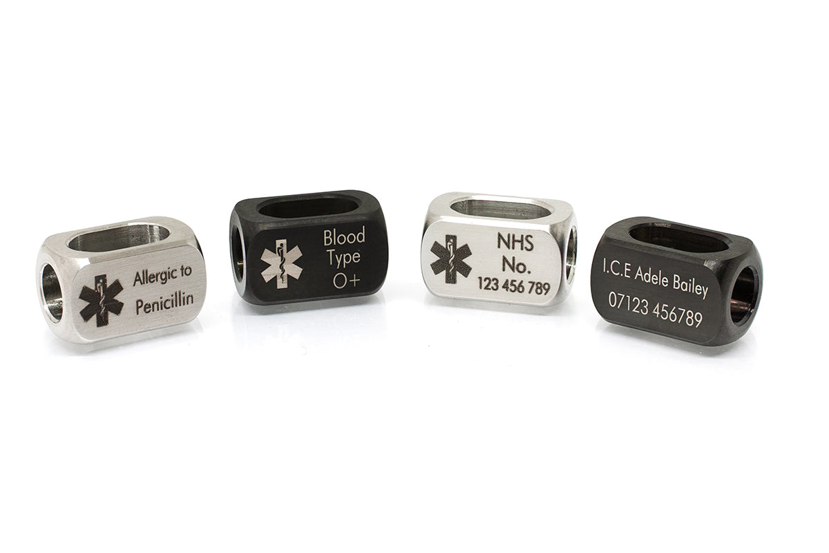 ID Bead Stainless Steel - Free Text Engraving*