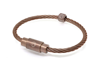 Rose Gold PVD CABLE Stainless Steel Bracelet - Free Text Engraving