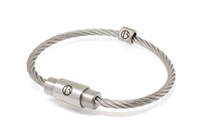 Stainless Steel CABLE Bracelet - Free Text Engraving