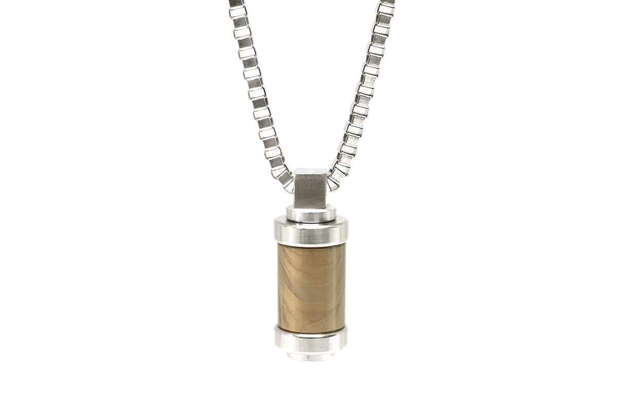 ECO Bead Stainless Steel Pendant Converter Necklace