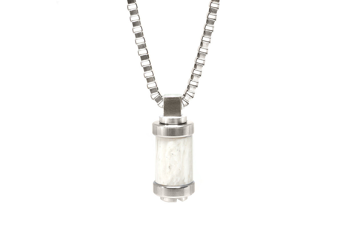 ECO Bead Stainless Steel Pendant Converter Necklace