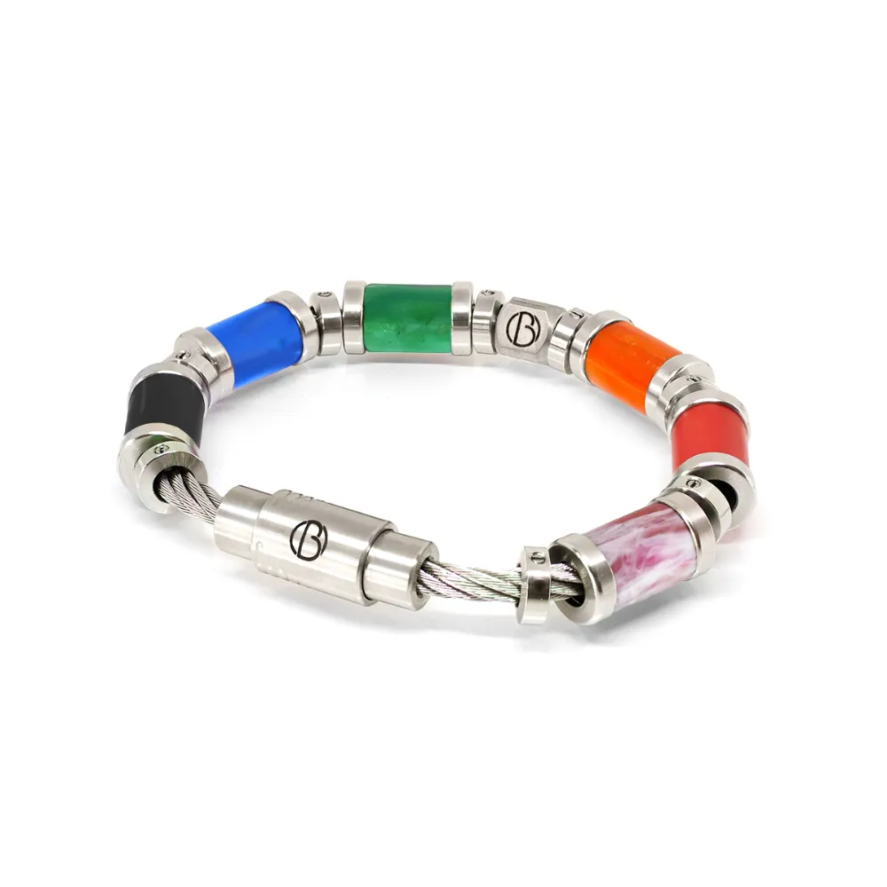 Fully Loaded ECO Bead CABLE Stainless Steel Bracelet