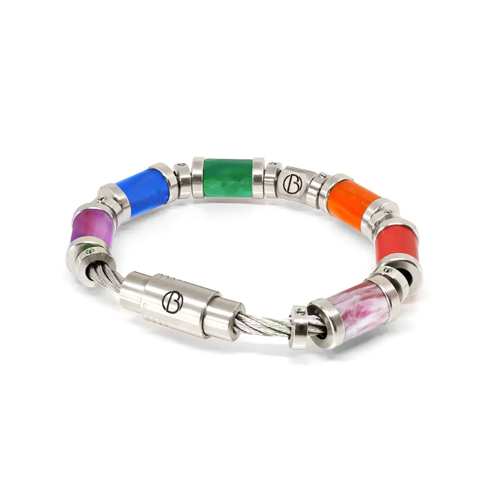 Fully Loaded ECO Bead CABLE Stainless Steel Bracelet