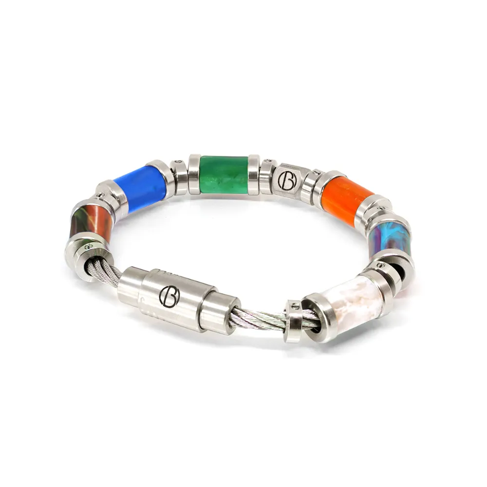 Fully Loaded ECO Bead CABLE Stainless Steel Bracelet