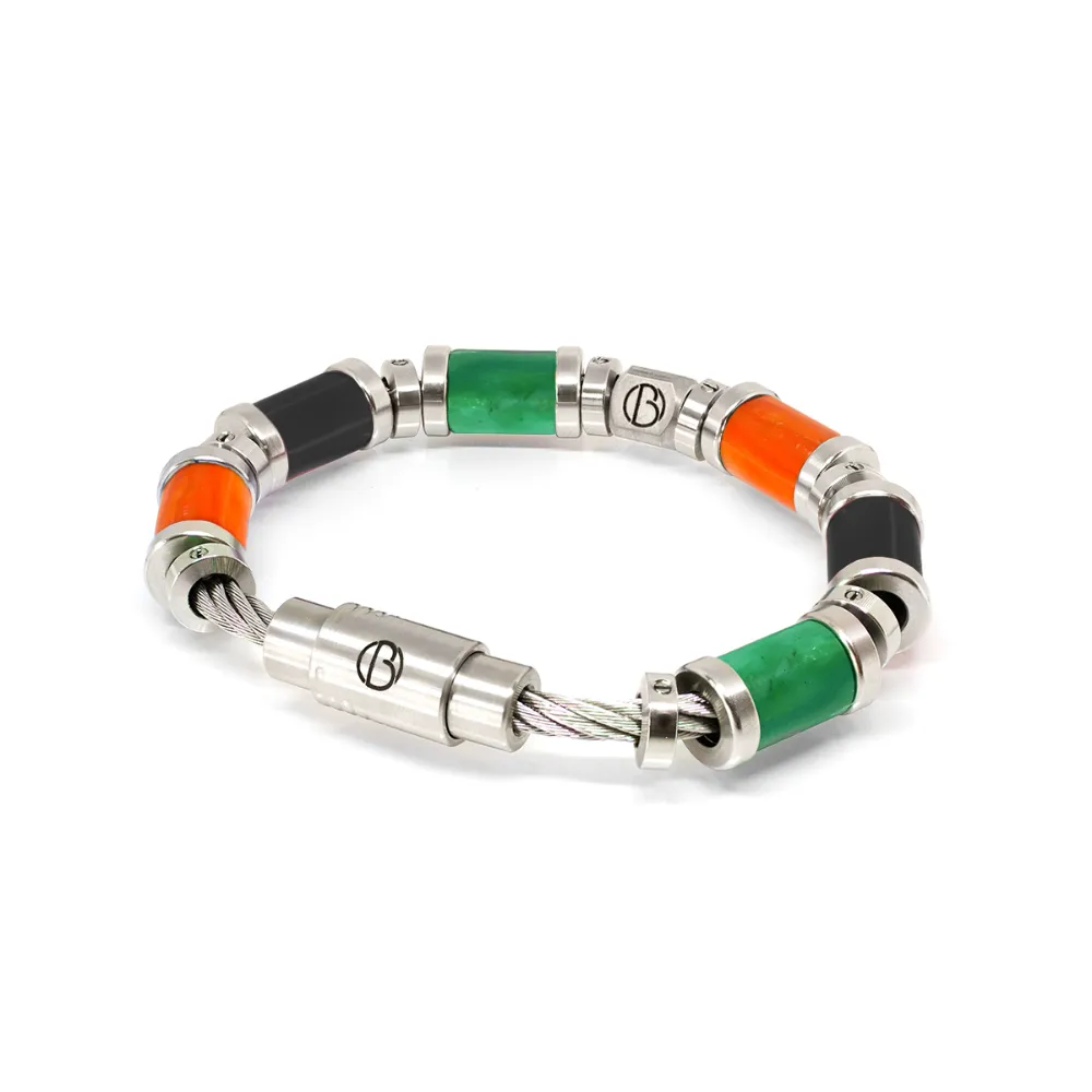 Fully Loaded ECO Bead CABLE Stainless Steel Bracelet