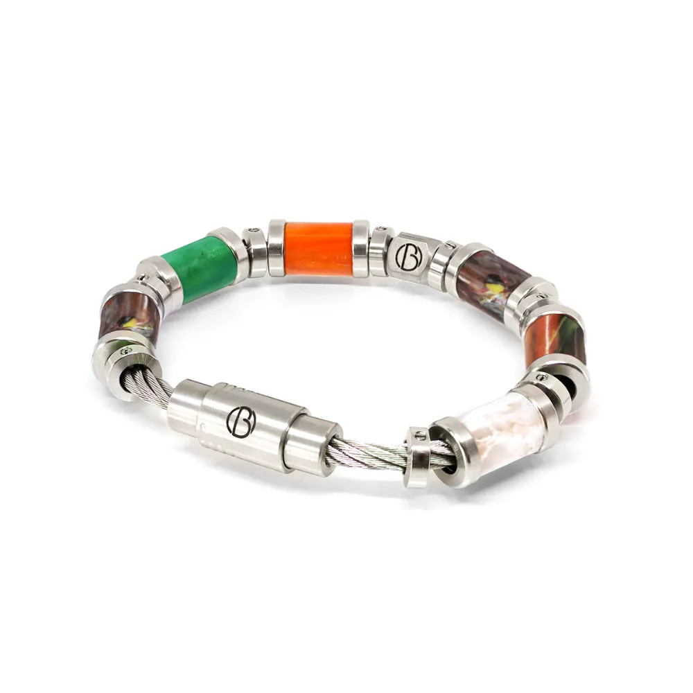 Fully Loaded ECO Bead CABLE Stainless Steel Bracelet