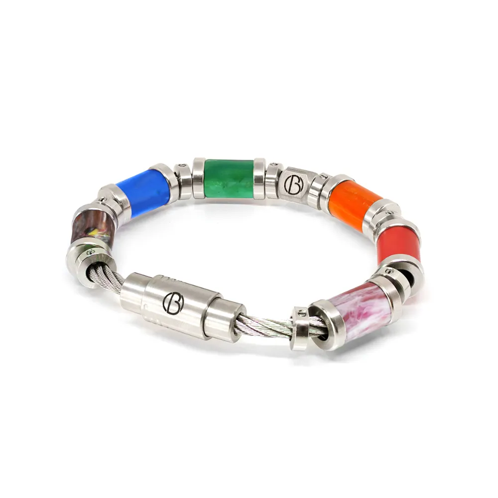 Fully Loaded ECO Bead CABLE Stainless Steel Bracelet