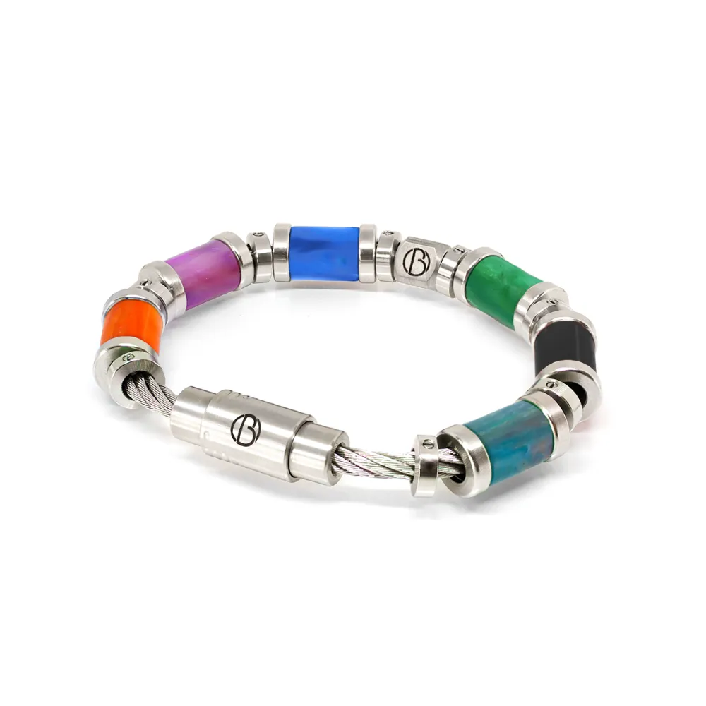 Fully Loaded ECO Bead CABLE Stainless Steel Bracelet