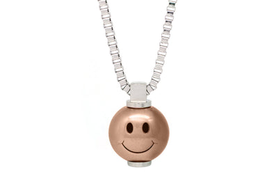 Big Smiley Stainless Steel Pendant Converter Necklace