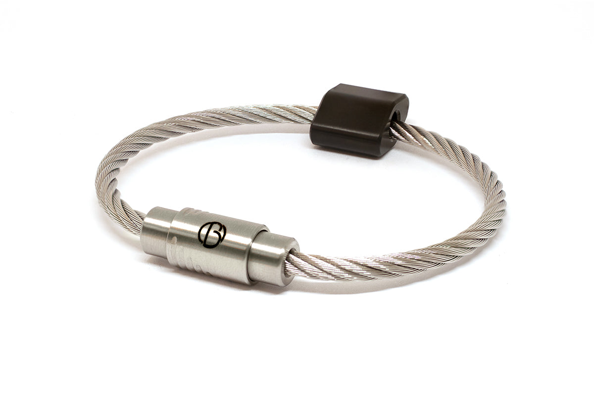 Capsule Bead and Stainless Steel CABLE Bracelet