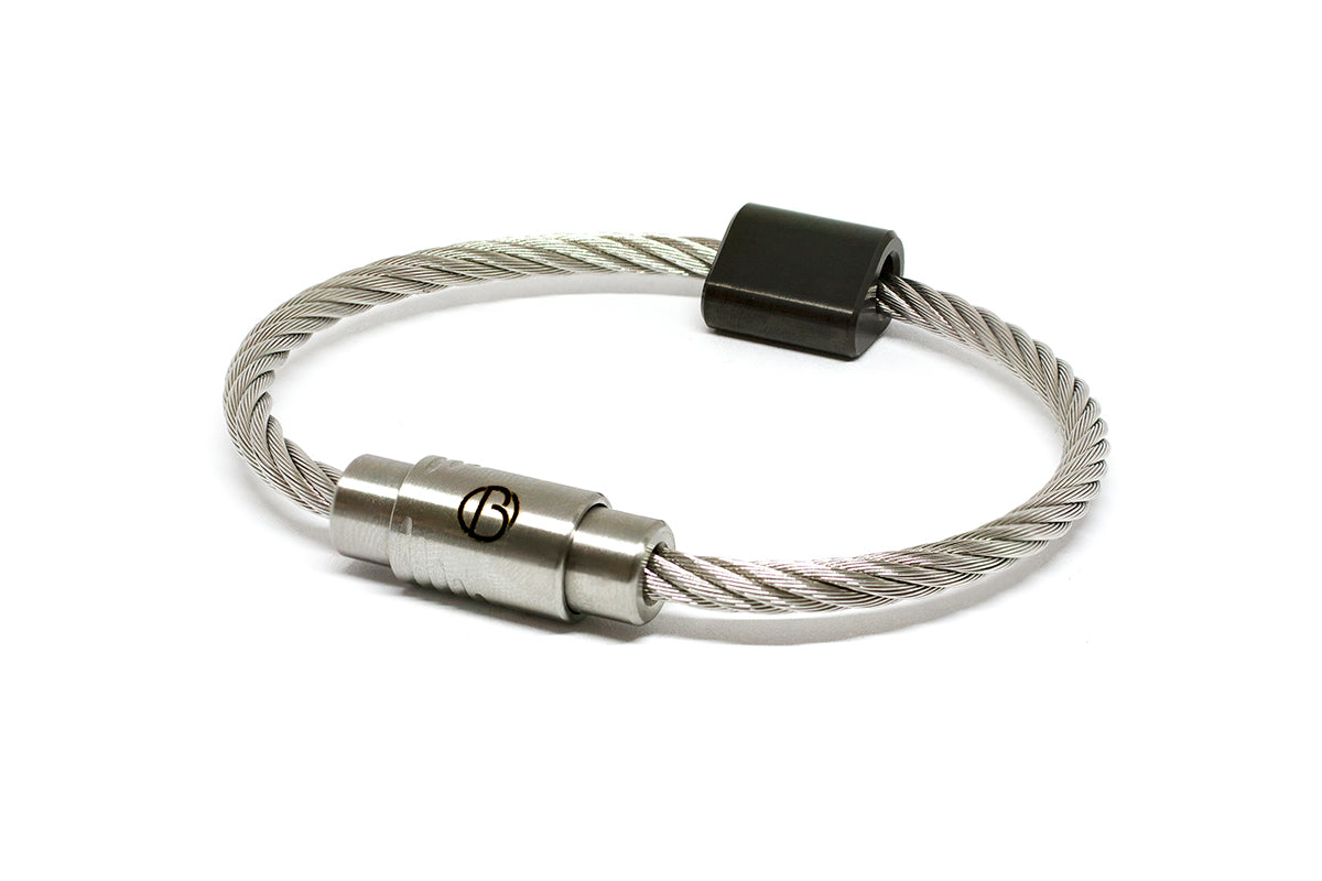 Capsule Bead and Stainless Steel CABLE Bracelet