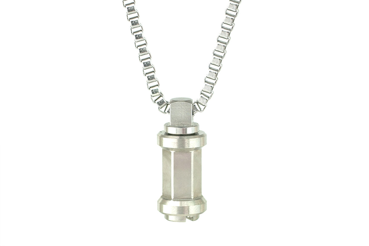 Bobbin Stainless Steel Pendant Converter Necklace