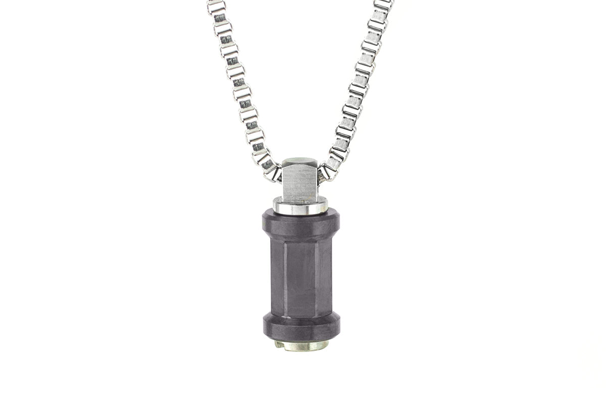 Bobbin Stainless Steel Pendant Converter Necklace