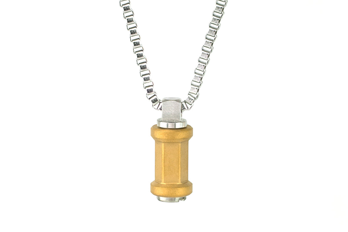 Bobbin Stainless Steel Pendant Converter Necklace