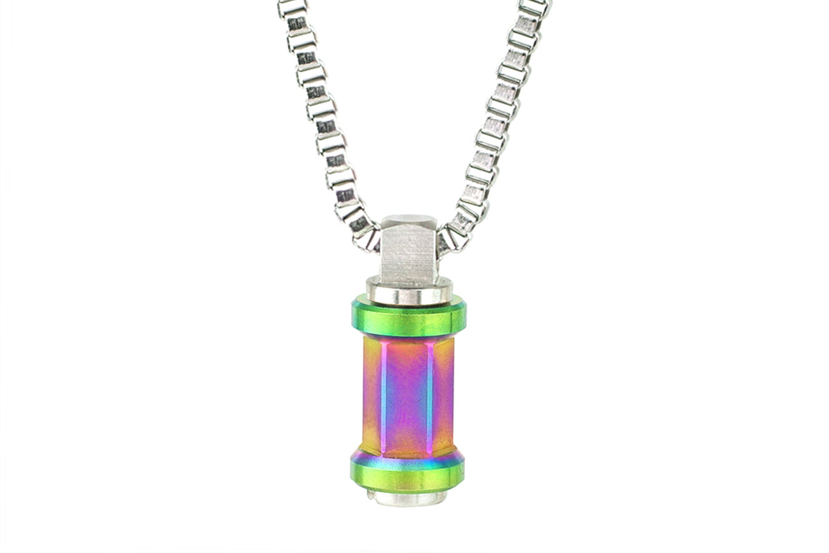 Bobbin Stainless Steel Pendant Converter Necklace