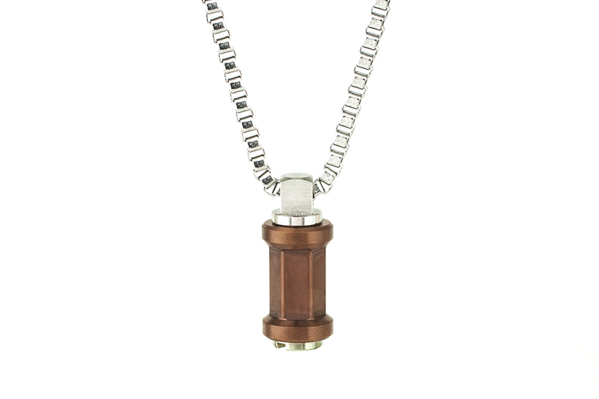 Bobbin Stainless Steel Pendant Converter Necklace