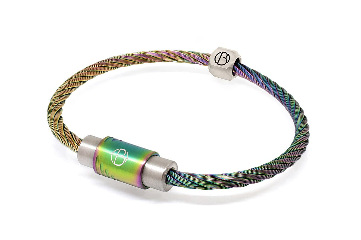 Chromatic CABLE Stainless Steel Bracelet - Free Text Engraving