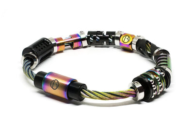 Fully Loaded Aurora CABLE Stainless Steel Bracelet