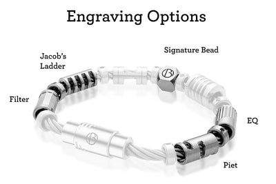 Fully Loaded CABLE Stainless Steel Bracelet - Free Text Engraving*