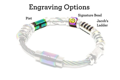 Fully Loaded Chromatic CABLE Stainless Steel Bracelet