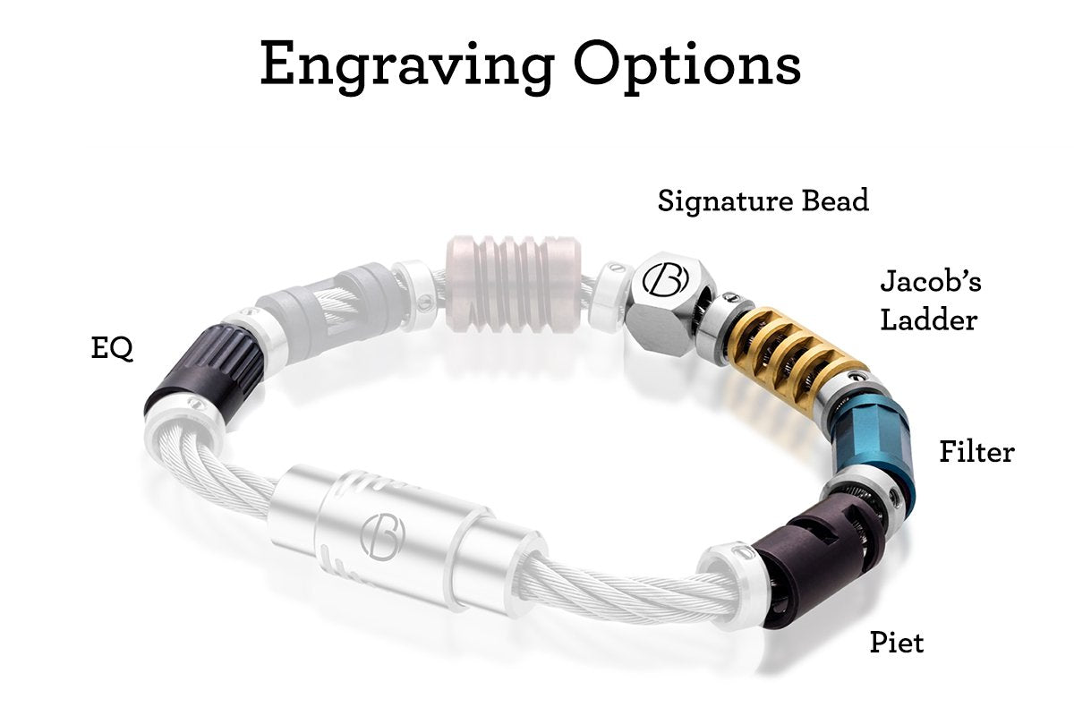 Fully Loaded PVD CABLE Stainless Steel Bracelet - Free Text Engraving*