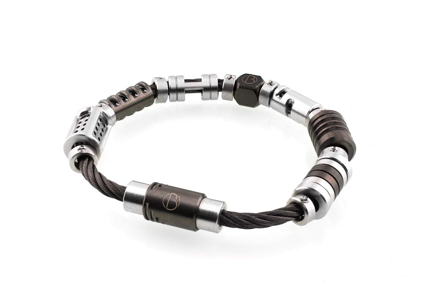 Fully Loaded Storm CABLE Stainless Steel Bracelet - Free Text Engraving