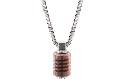 Jet Stainless Steel Pendant Converter Necklace