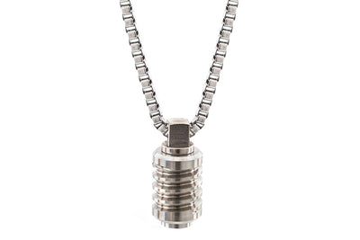 Jet Stainless Steel Pendant Converter Necklace