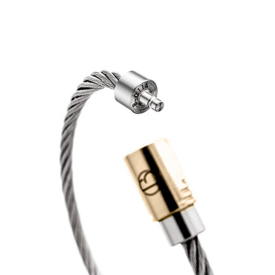 Fully Loaded Matte Gold PVD CABLE Stainless Steel Bracelet