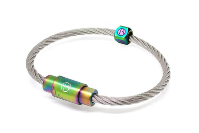 Prism CABLE Stainless Steel Bracelet - Free Text Engraving