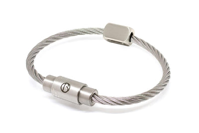 Medical ID Bead and Stainless Steel CABLE Bracelet