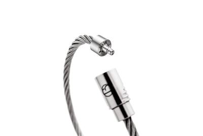 Medical ID Bead and Stainless Steel CABLE Bracelet - Free Text Engraving