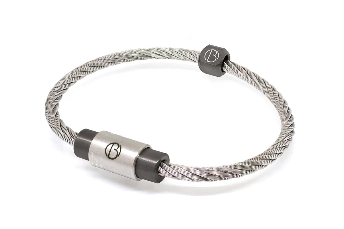 Stratus CABLE Stainless Steel Bracelet - Free Text Engraving